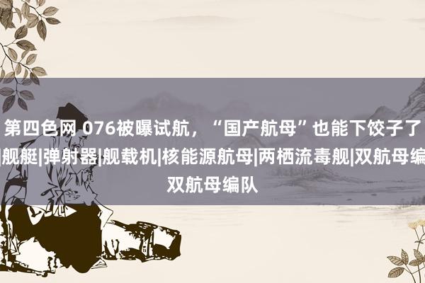 第四色网 076被曝试航，“国产航母”也能下饺子了？|舰艇|弹射器|舰载机|核能源航母|两栖流毒舰|双航母编队