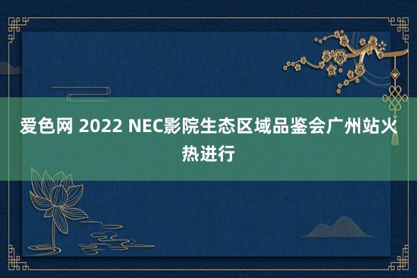 爱色网 2022 NEC影院生态区域品鉴会广州站火热进行