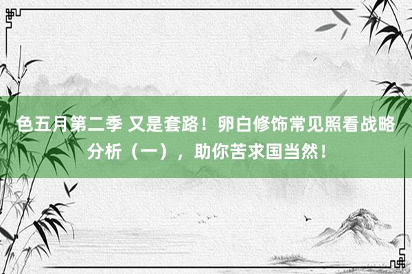 色五月第二季 又是套路！卵白修饰常见照看战略分析（一），助你苦求国当然！