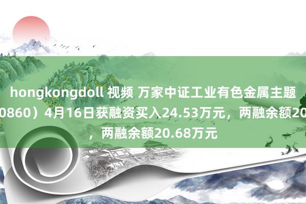 hongkongdoll 视频 万家中证工业有色金属主题etf（560860）4月16日获融资买入24.53万元，两融余额20.68万元