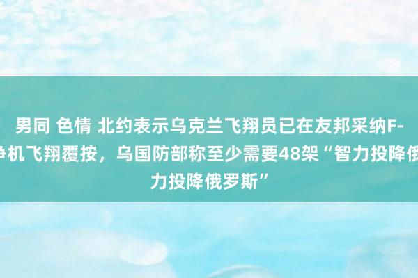 男同 色情 北约表示乌克兰飞翔员已在友邦采纳F-16战争机飞翔覆按，乌国防部称至少需要48架“智力投降俄罗斯”